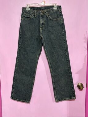 Men's Straight Jeans in Washed Dark Gray